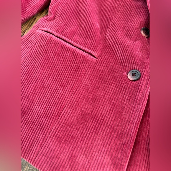 Vtg Worthington Corduroy Blazer Jacket Womens 10 Mauve Pockets Career Preppy - Picture 11 of 11